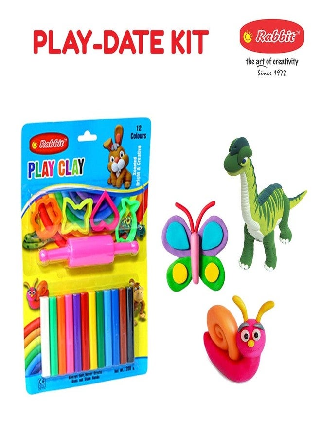 Rabbit School Play & Learn Kit for Kids | Play Dough, Oil Pastels, Wax Crayons, Color Pencils | Art & Craft Drawing Kit | Hobby Bag | DIY Kit for Kids 3 Years & Up - Image 5